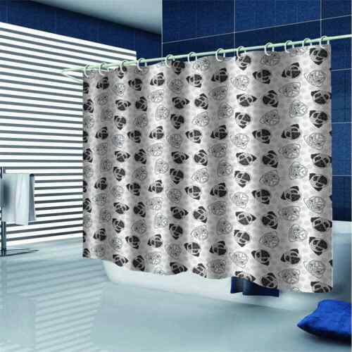 3D Dog Heads Shower Curtain - Waterproof Fabric Bathroom Decoration