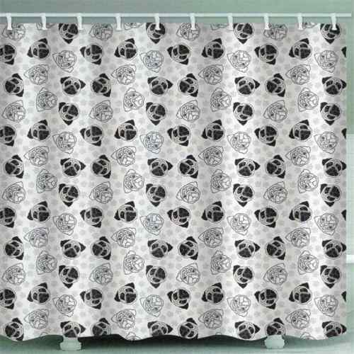 3D Dog Heads Shower Curtain - Waterproof Fabric Bathroom Decoration - Image 2