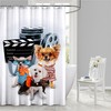 3D Dog Puppy Film Roll Animal Shower Curtain - Cute Animal Prints