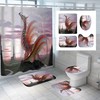 3D Dragons Feather Animal Shower Curtain - Mythical Creature Print