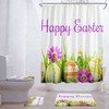 3D Easter Eggs Flower Grass Shower Curtain - Festive And Nature Prints