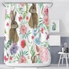 3D Easter Rabbit Flowers Animals Shower Curtain - Festive And Cute Animal Prints