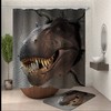 3D Effect Dinosaur T Reshower Curtain - Fun And Animated Dinosaur Prints