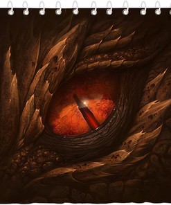 3D Eye Art Scary Western Fantasy Mythical Print Fabric Shower Curtain