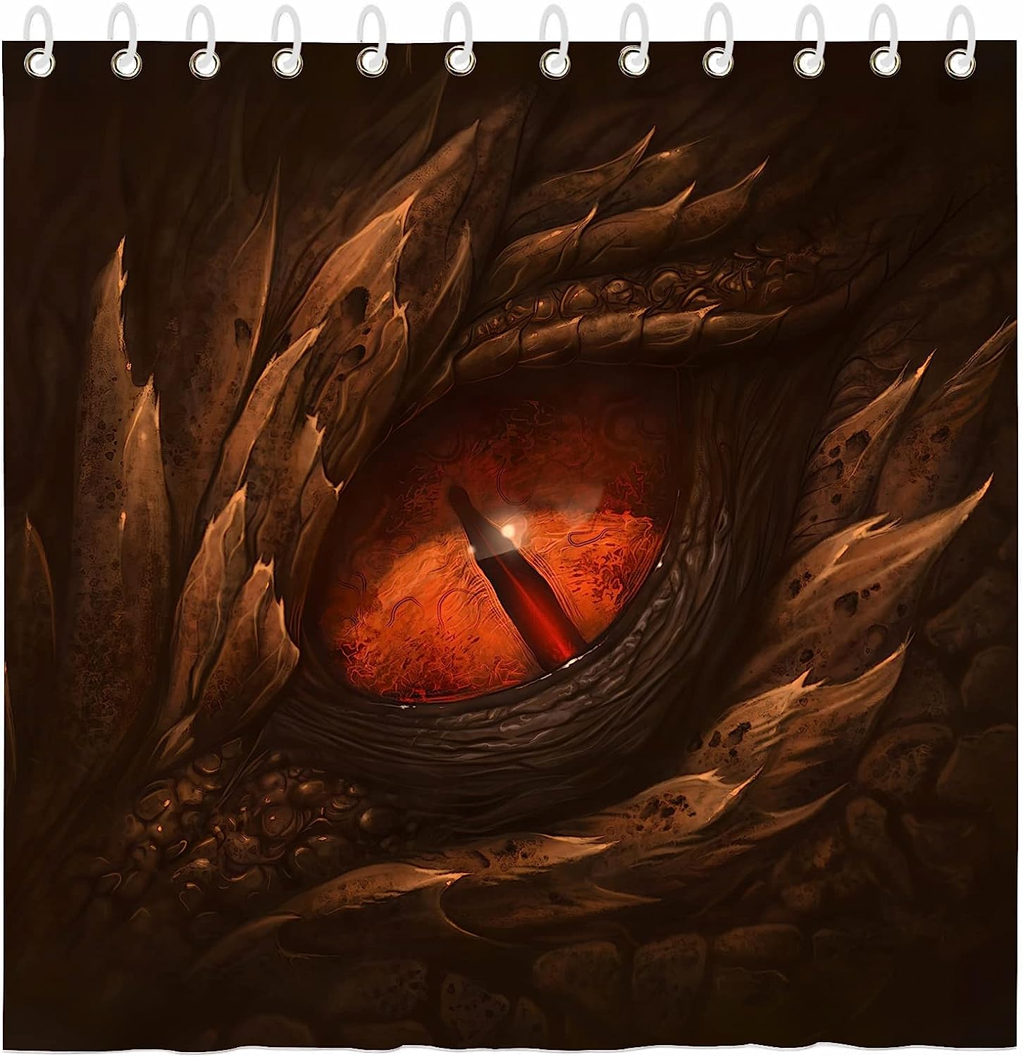3D Eye Art Scary Western Fantasy Mythical Print Fabric Shower Curtain