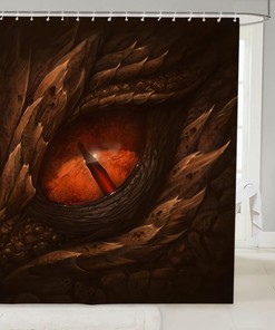 3D Eye Art Scary Western Fantasy Mythical Print Fabric Shower Curtain