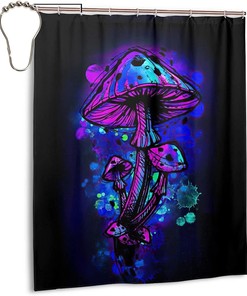 3D Fashion Waterproof Trippy Mushroom Shower Curtain for Bathroom