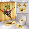 3D Frog Guitar Music Animal Shower Curtain With A Playful Twist