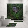 3D Jungle Grass Elephant Animal Shower Curtain For An Exotic Escape In Your Bathroom