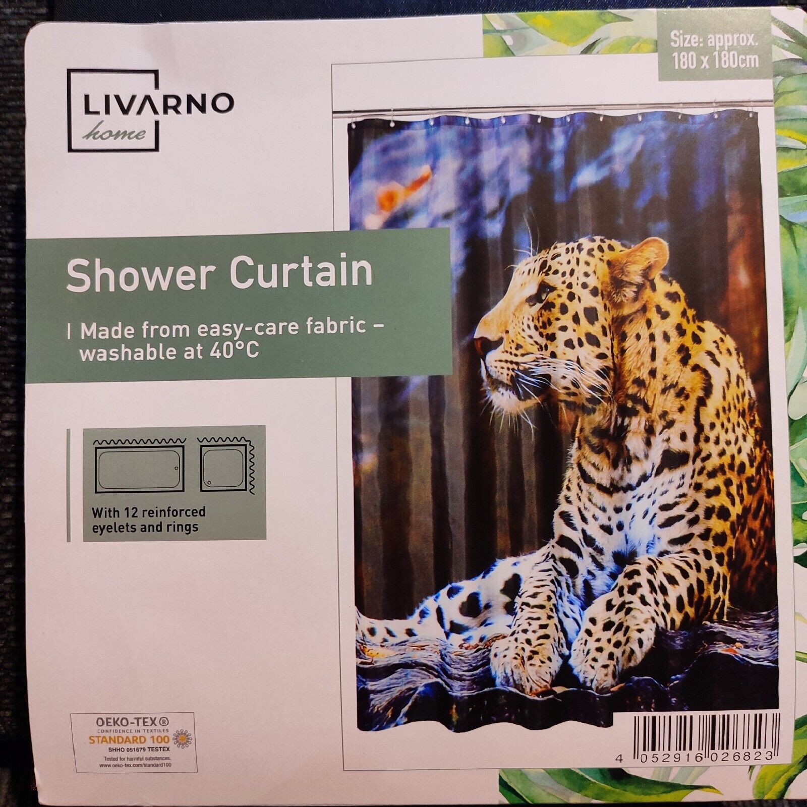 3D Leopard Shower Curtain Full Size For An Exotic Bathroom Decor