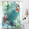 3D Lucky Koi Fish Lotus Leaf River Print Bathroom Shower Curtain For A Zen-Like Bathroom