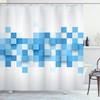 3D Mosaic Geometric Print Shower Curtain For Modern Bathroom Decor
