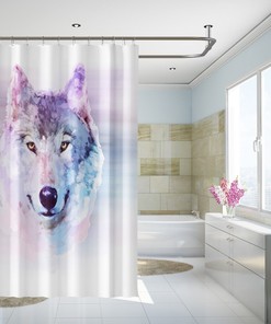 3D Painting Wolf 465 Shower Curtain Waterproof Fiber For A Wilderness Bathroom