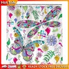 3D Print Colorful Dragonfly Shower Curtain For Unique Bathroom Decor