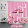 3D Printed Elephant Shower Curtain with Floral Flowers Bathroom Decor 