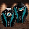 3D Printed Zip-Up Hoodie Gift For Miami Dolphins Nfl Fans