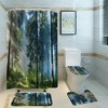3D Rainforest Jungle Tree Print Shower Curtain For Your Bathroom