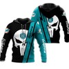 3D Skull All Over Print Miami Dolphins Hoodie, A Great Gift For Nfl Fans