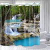 3D Stream Waterfall Shower Curtain- Bathtub and Waterproof Washable Fabric Shower Curtain for Your Bathroom Decor 