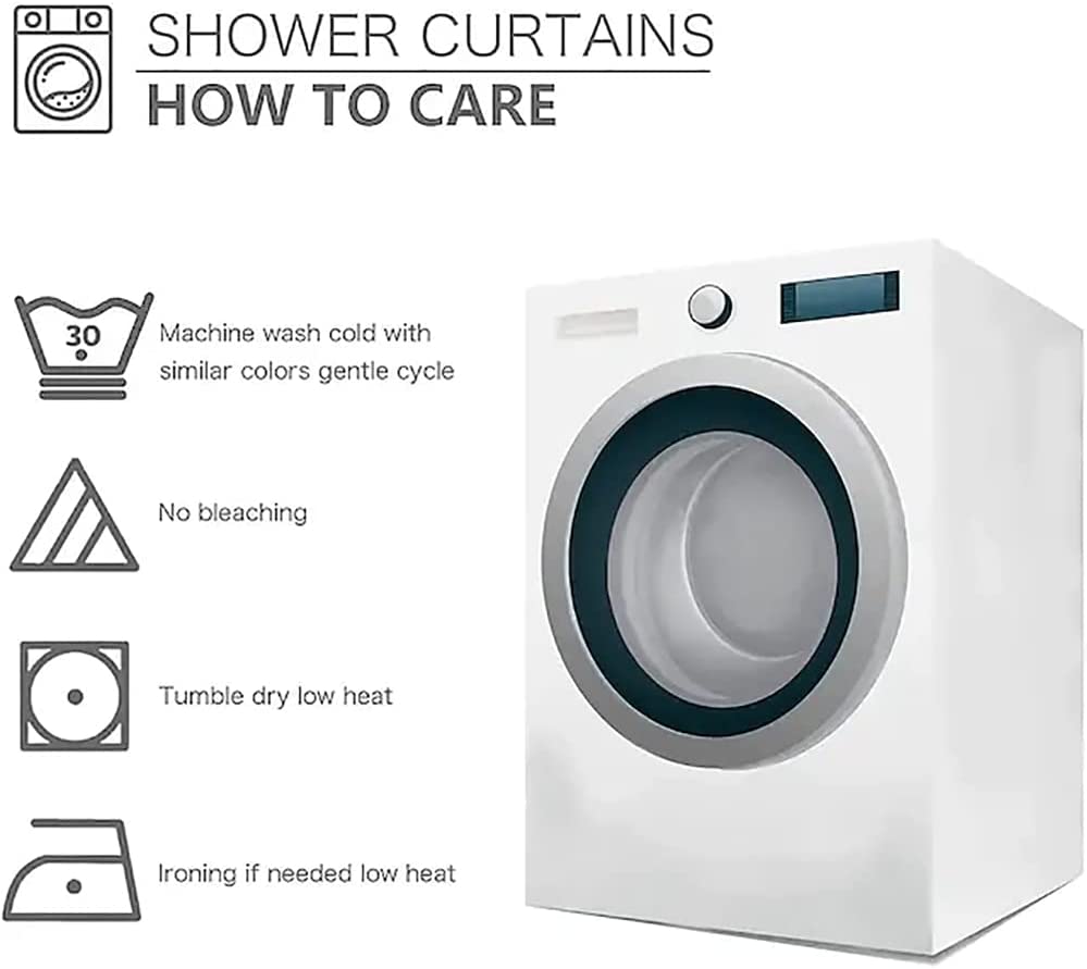 3D Stream Waterfall Shower Curtain- Bathtub and Waterproof Washable Fabric Shower Curtain for Your Bathroom Decor