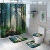 3D Trees Forest Jungle Shower Curtain Nature Bathroom Decor