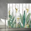 3D Tropical Palm Leaves Plant Bathroom Shower Curtain For Plant Lovers
