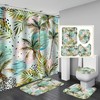 3D Tropical Plants Tree Nature Shower Curtain For Bathrooms