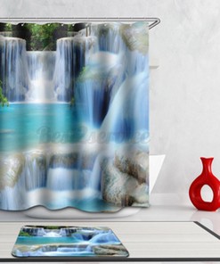 3D Water Cube Waterproof Fabric Bathroom Shower Curtain For Bathroom Decoration