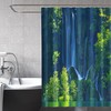 3D Waterfall Lake 1 Ducha Cortina De Fibra Impermeable Ba±O