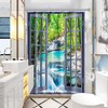 3D Waterfall Landscape Shower Curtain with Scenic Nature View for a Spa-like Shower Experience