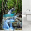 3D Waterfall Scenery Nature Creative Bath Curtain For Bathroom Decor