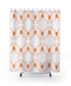 3D Waterproof Peach Blossom Full Bloom Shower Curtain for a Nature Inspired Bathroom Decor