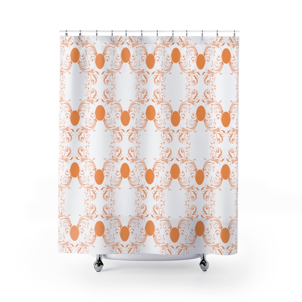 3D Waterproof Peach Blossom Full Bloom Shower Curtain for a Nature Inspired Bathroom Decor