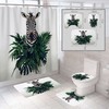 3D Zebra Palm Leaves Animal Shower Curtain With Trendy Design For Home