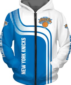 3D Zip Hoodie For New York Knicks Fans - All Over Print Hoodie