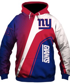 3D Zip Hoodie Pullover Nfl New York Giants All Over Print