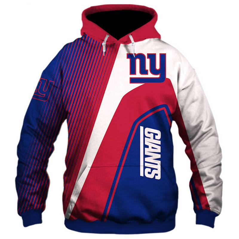 3D Zip Hoodie Pullover Nfl New York Giants All Over Print