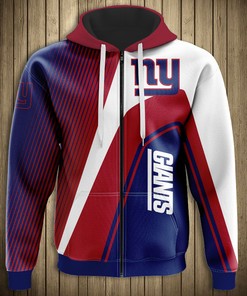 3D Zip Hoodie Pullover Nfl New York Giants All Over Print