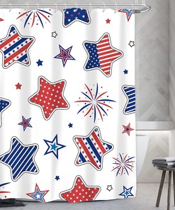4Th Of July Stars - Patriotic Usa National Flag Shower Curtain By Ambzek