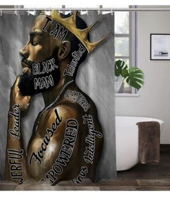 60'S African American Men Shower Curtain - Retro And Nostalgic Bathroom Decor With Vintage And Quirky Style