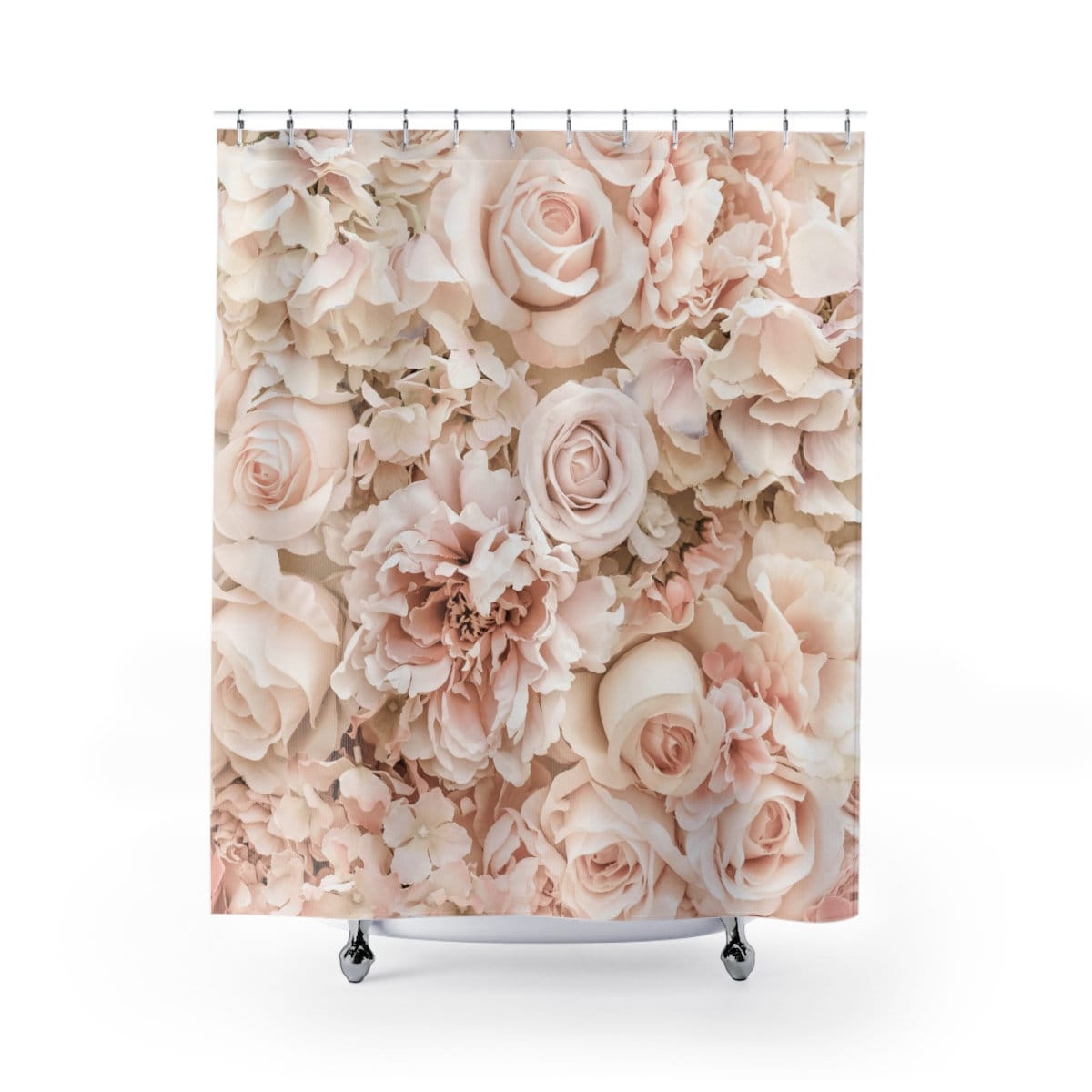 A Beautiful and Sophisticated Roses and Peonies Shower Curtain