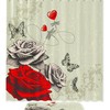 A Charming and Beautiful Roses Butterflies Dragonflies Shower Curtain