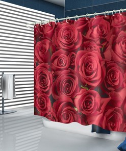 A Classic and Beautiful Rose Shower Curtain for Your Bathroom
