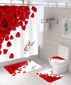 A Classic and Timeless Rose Shower Curtain for Your Bathroom