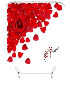 A Classic and Timeless Rose Shower Curtain for Your Bathroom