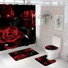 A Delicate and Elegant Rose Shower Curtain for Your Bathroom