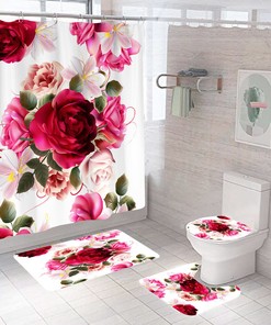 A Fun and Colorful Rose Shower Curtain for Your Bathroom