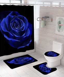 A Simple and Elegant Rose Shower Curtain for Any Bathroom