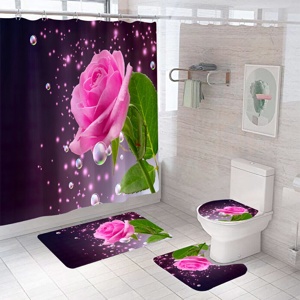 A Stunning and Inspiring Rose Shower Curtain for Your Bathroom
