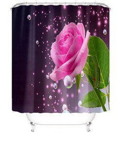 A Stunning and Inspiring Rose Shower Curtain for Your Bathroom